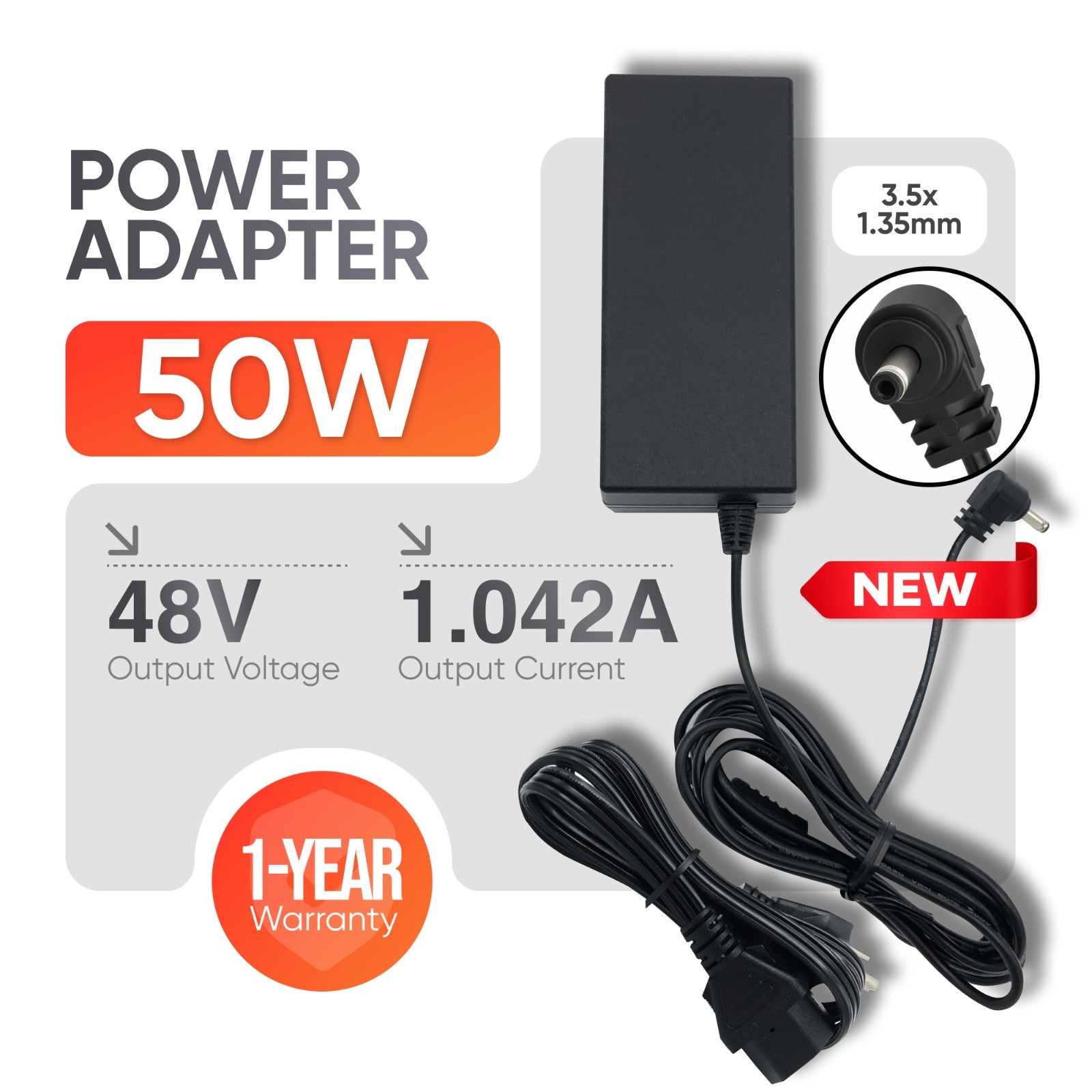 NEW Original Aruba 50W AC Power Supply 48V 1.042A ADP-50GR BD🥇1 YEAR WARRANTY