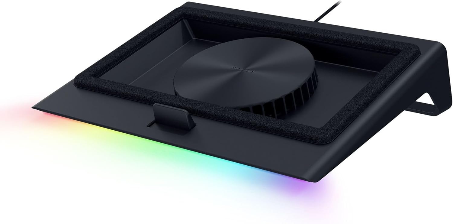 Razer Laptop Cooling Pad w/ Magnetic Memory Foam &  5.5” High Velocity Fan
