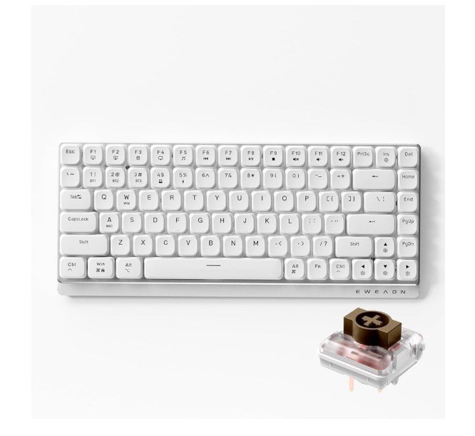 EWEADN MK84 75% Wireless Low Profile Mechanical Keyboard Tri-Mode Connect wit...