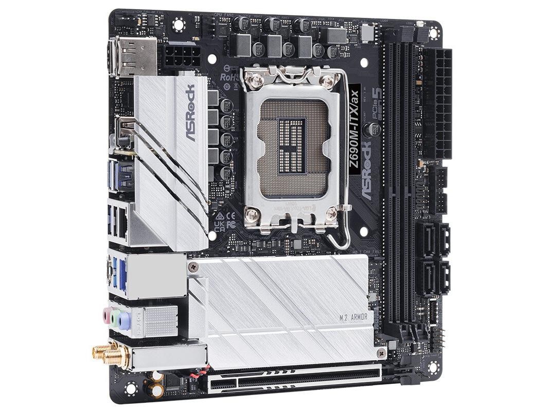 For ASRock Z690M-ITX/ax motherboard LGA1700 DDR4 64GB HDMI+DP Mini-ITX Tested OK