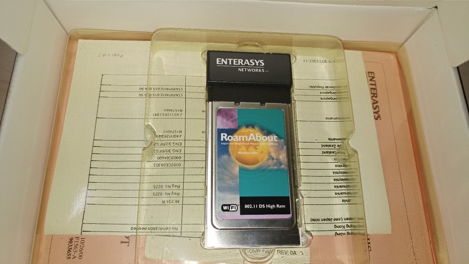 Enterasys Networks RoamAbout CSIBD-AA-128 (0647030005935) PC Card