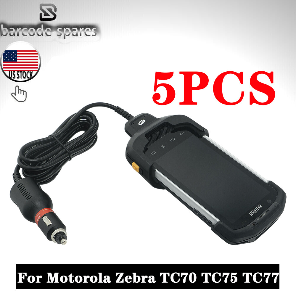 5PCS DC Vehicle Car Charger Cable for for Zebra TC70 TC75 TC77 US Ship