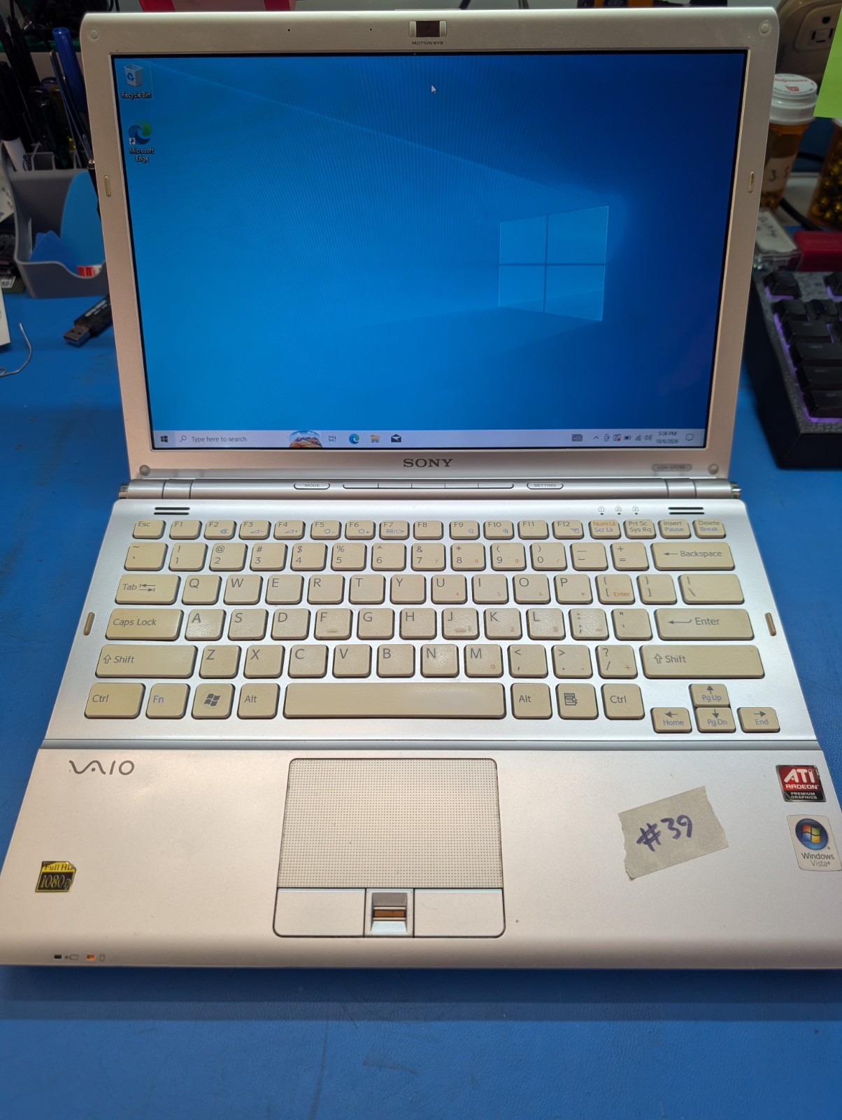 Sony VAIO PCG-5P2L 13"Laptop Intel Core 2 Duo P8400 4GB RAM 320GB HDD Win 10