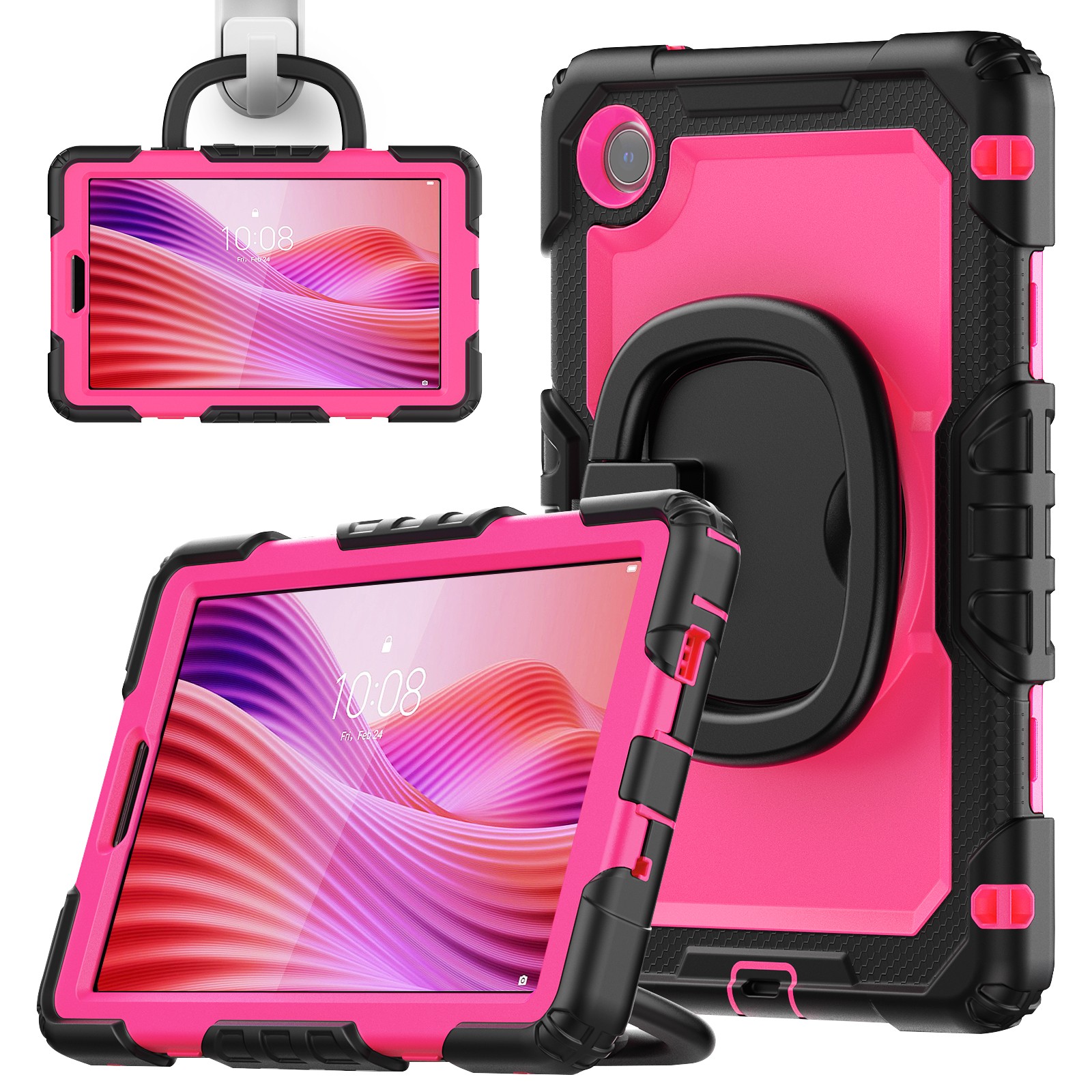 For Lenovo Tab K9/Tab One 8.7 2025(TB305FU) Stand Rugged Case + Screen Protector
