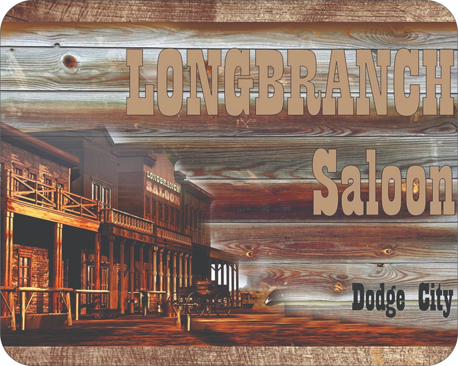 Longbranch Saloon Gunsmoke Mouse Pad  7 x 9 Matr Dillon Chester Festus