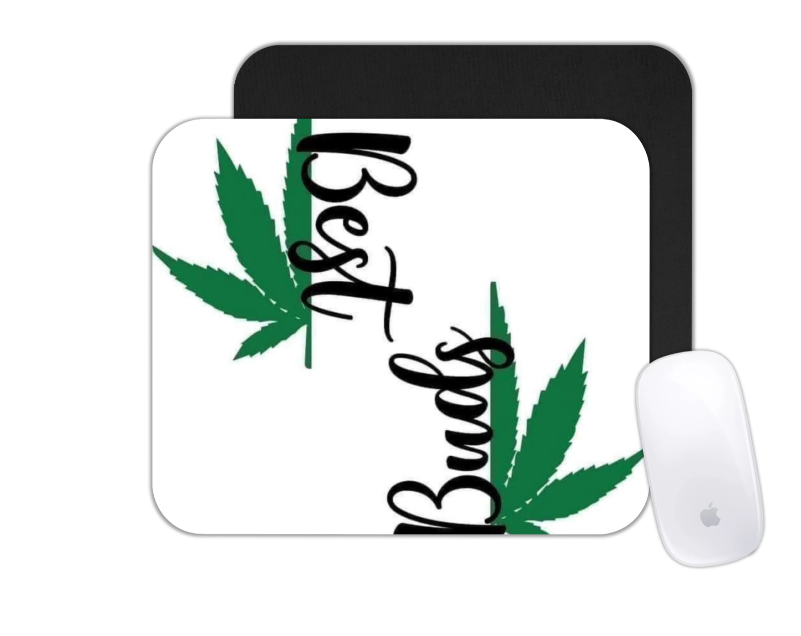 Custom Mouse Pad - Best Buds 420 Weed Theme - Personalized Desk Mat
