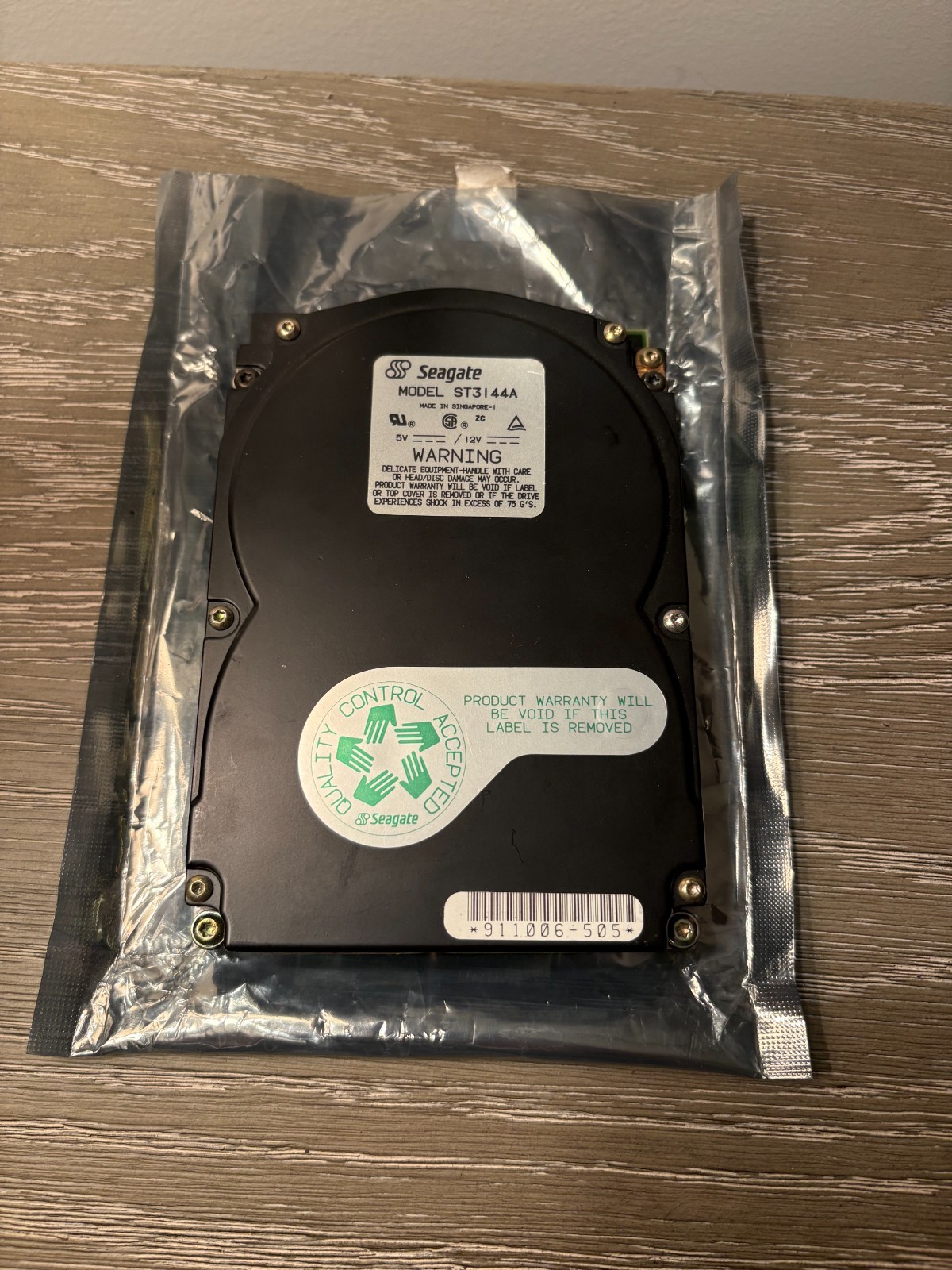 Seagate Model ST3144A 130Mb 3.5" IDE Hard Drive 911006-505