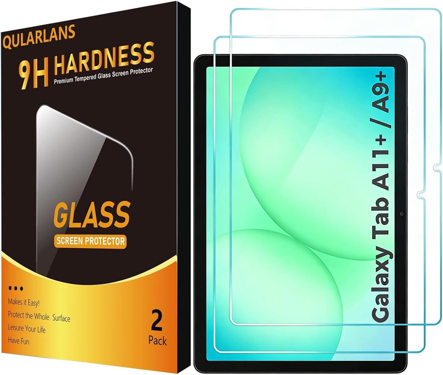 Qularlans 2 Pack Screen Protector for Samsung Galaxy Tab A9 plus 11 Inch (2023,