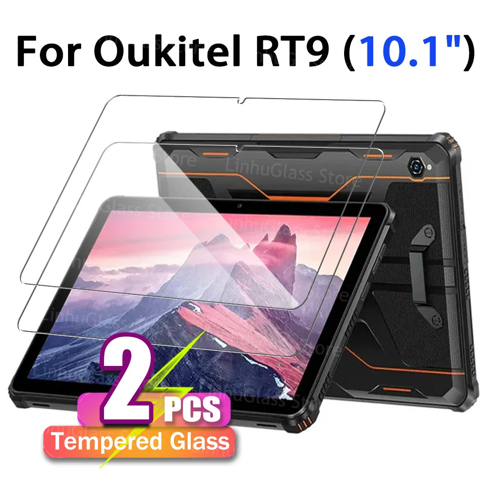 2PCS For OUKITEL RT9 2025 10.1 Inch Tempered Glass Film Cover Screen Protector