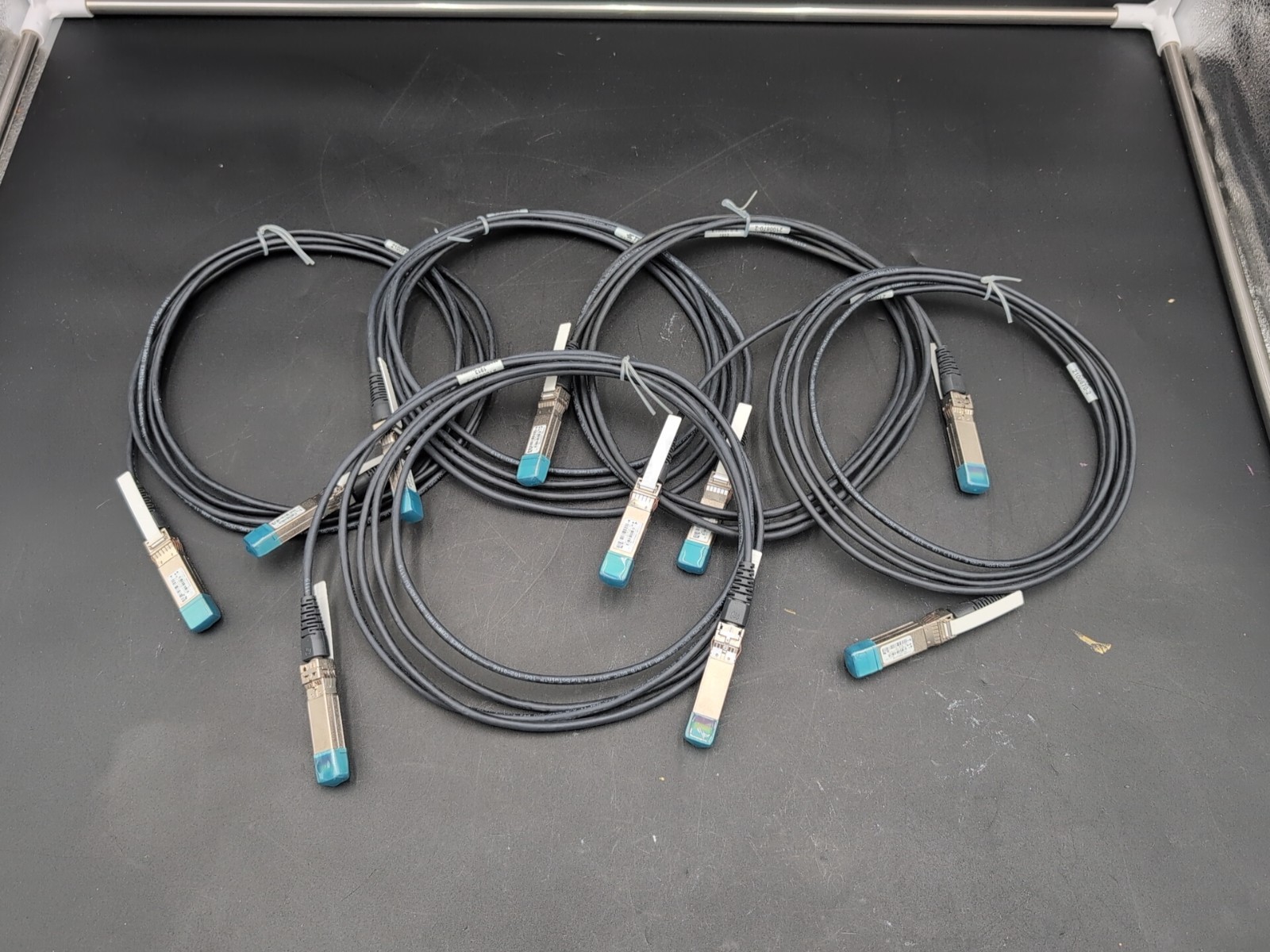 (5) Juniper Networks 740-030077 Rev 1 10 GbE SFP+ Amphenol 3M Cable 9.5FT