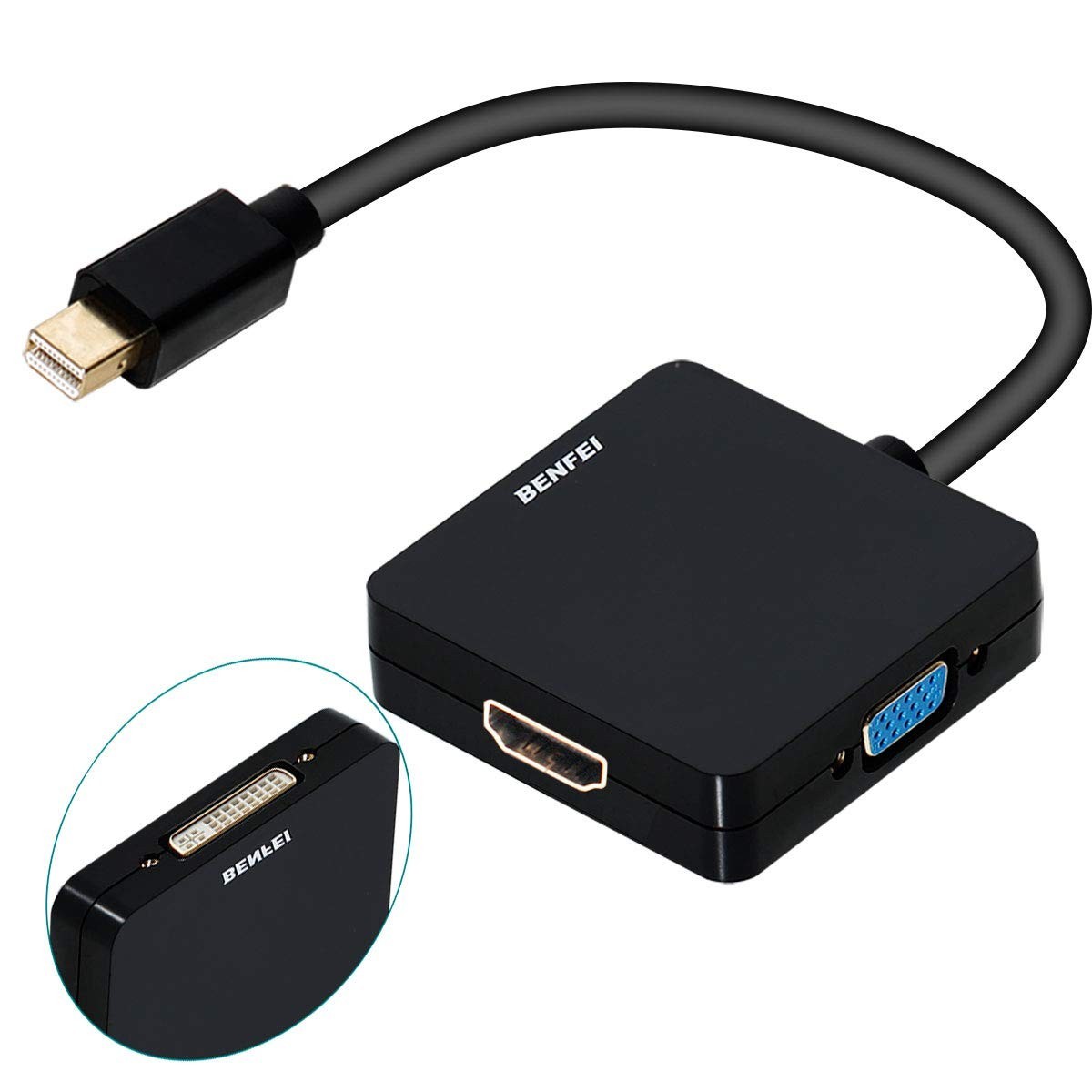 Thunderbolt/Mini Display Port/DP to VGA/HDMI/DVI Adapter For Macbook Pro Air Mac