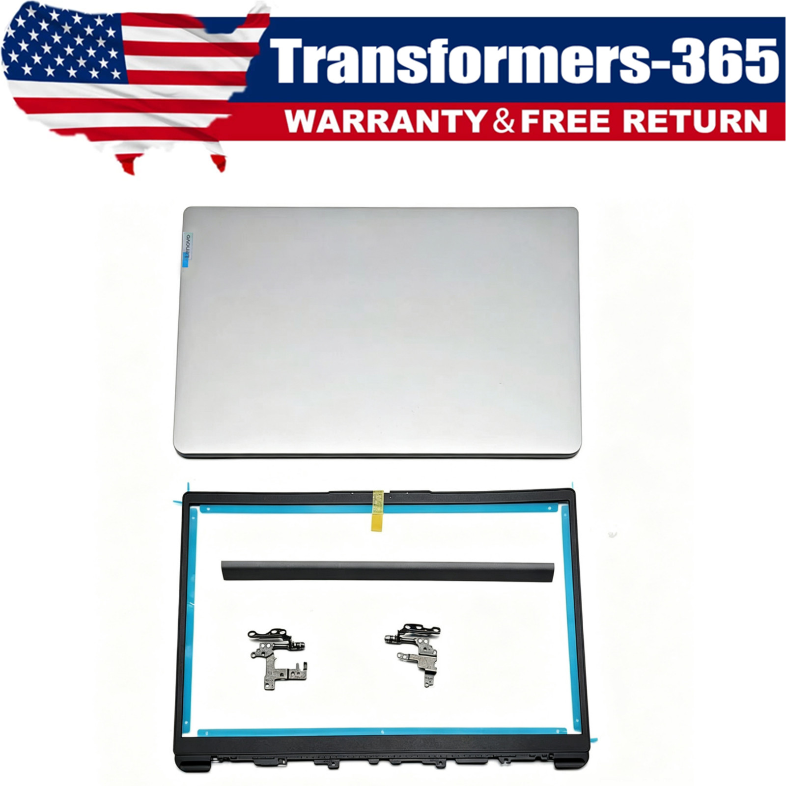 for Lenovo IdeaPad 1 15ADA7 15AMN7 LCD Rear Lid Bezel Hinges Hinge Covers Set