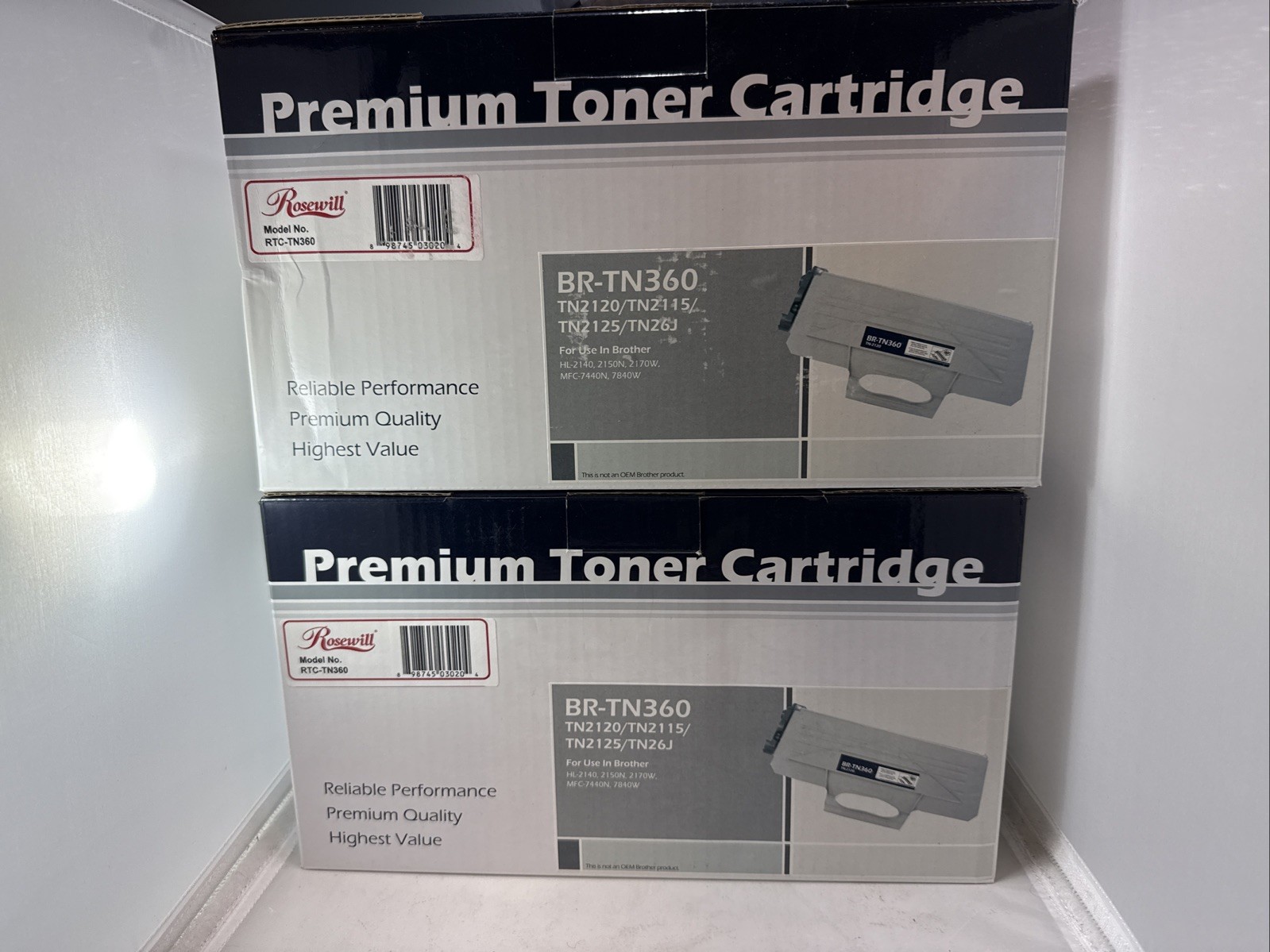 2-Rosewill Etc-tn360 Premium Toner Cartridge Replace Brother Tn360/ Tn330