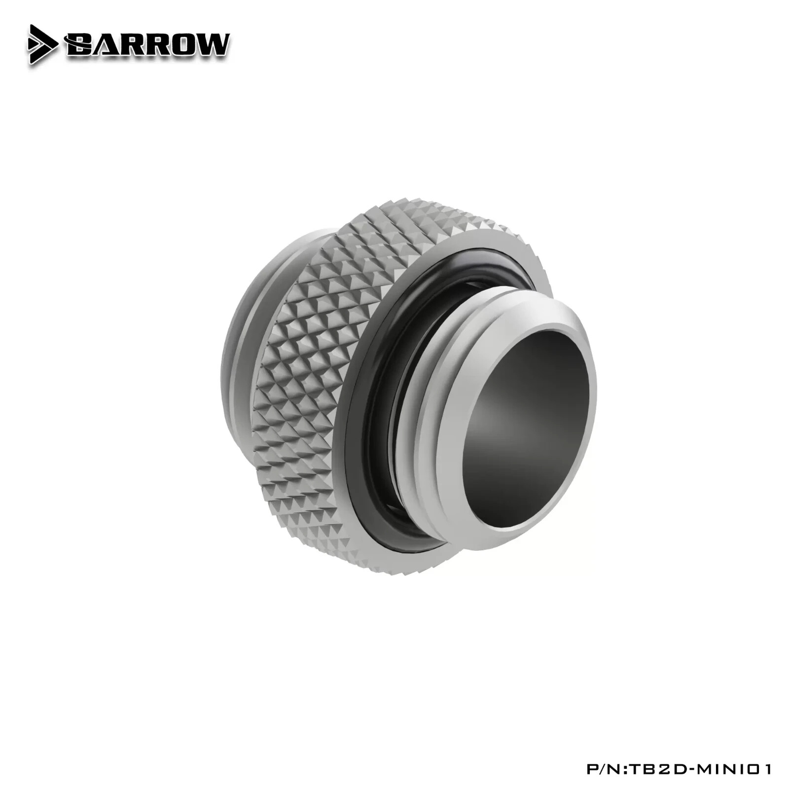 Barrow G1/4" Thread Dual Male to Male Mini Joint Fitting Connector White Silver