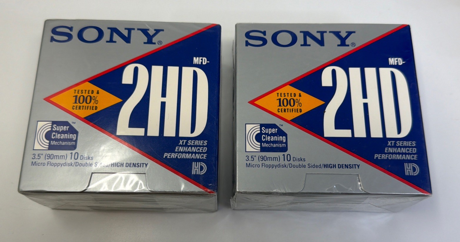 2 Sony MFD-2HD 2MB 3.5” Micro Floppy Disc 2- Double Sided 10 Pac 10MFD-2HD B
