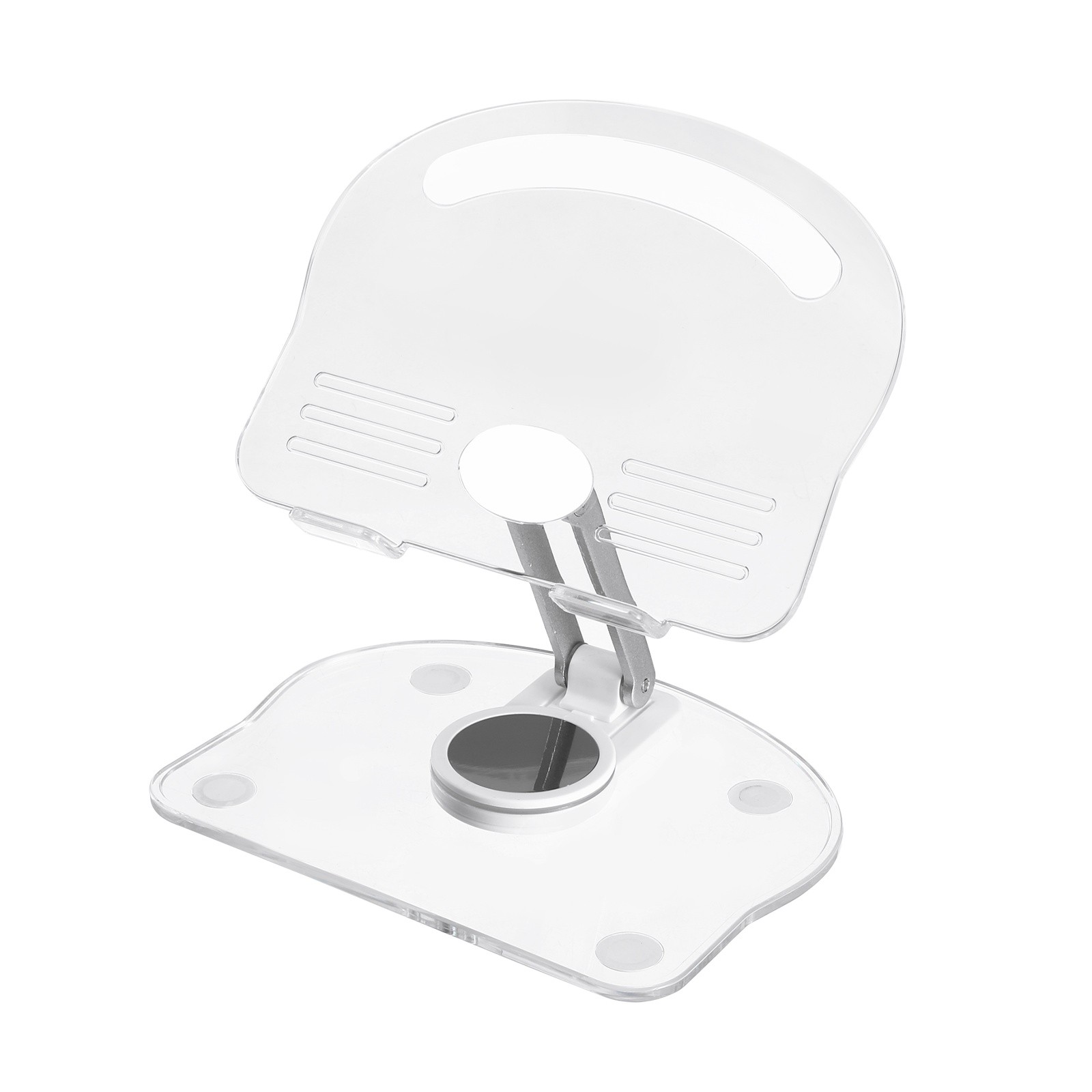 Acrylic Tablet Stand Acrylic Tablet Holder Adjustable Foldable White
