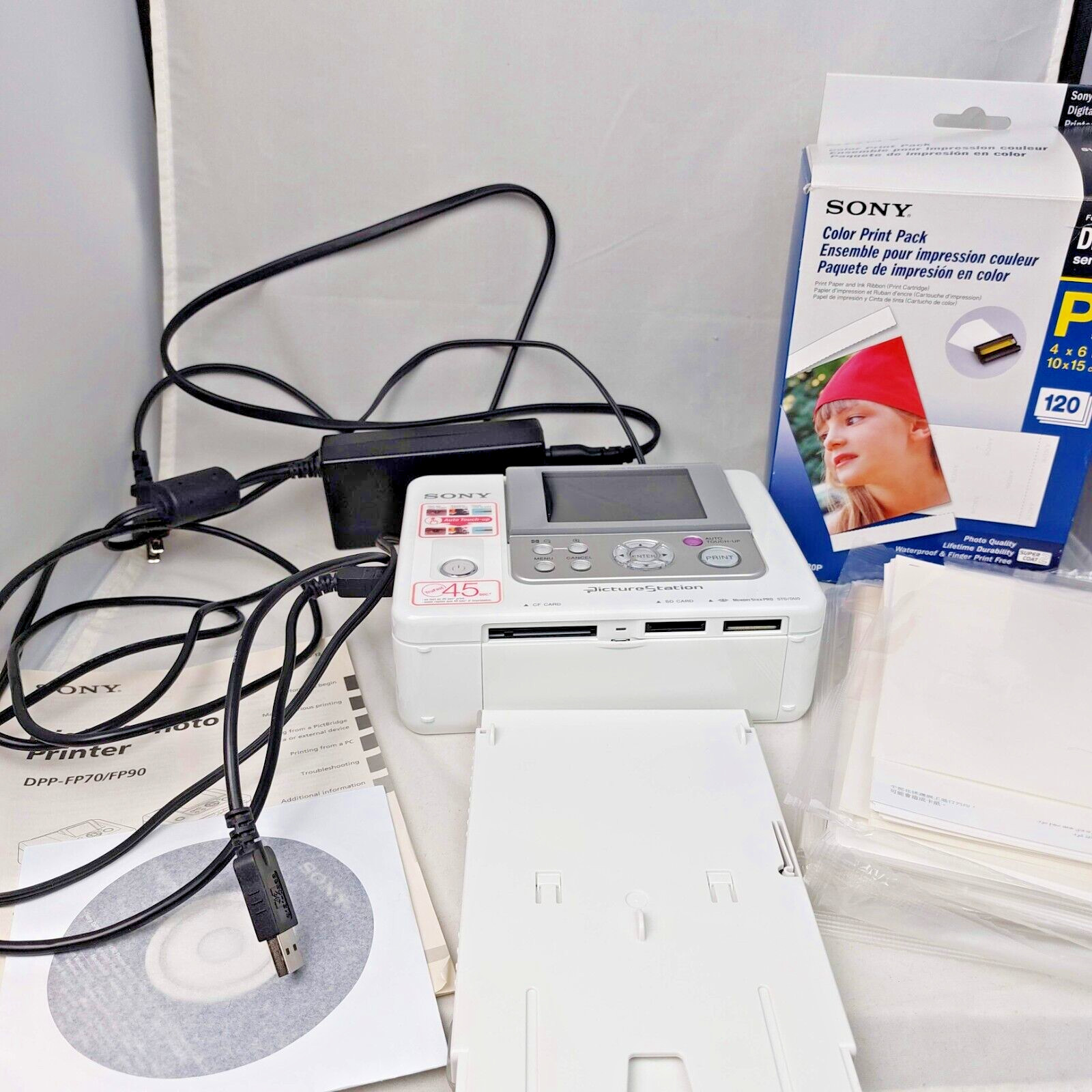 Sony Picture Station Digital Photo Printer DPP FP95 Tested Working + Paper