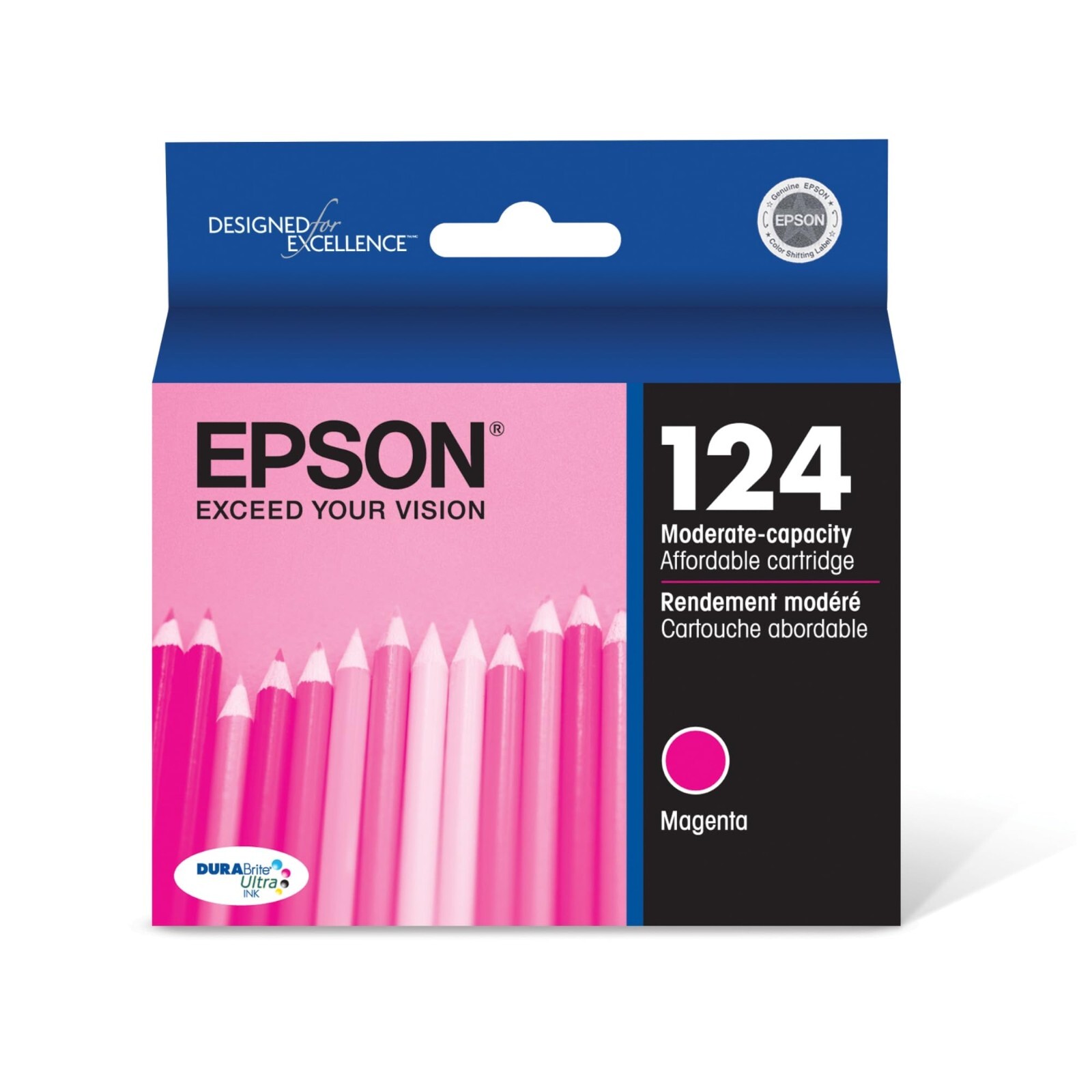 Genuine Epson 124 Magenta Ink Cartridge