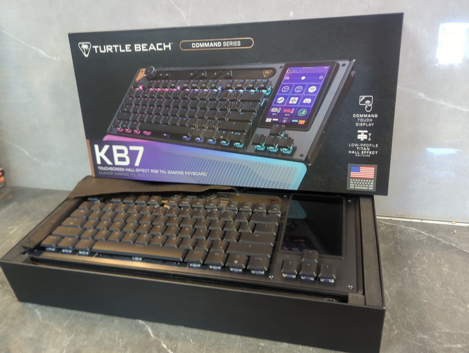 Turtle Beach - Command Series KB7 TKL Wired Hall-Effect Gaming Keyboard W Screen