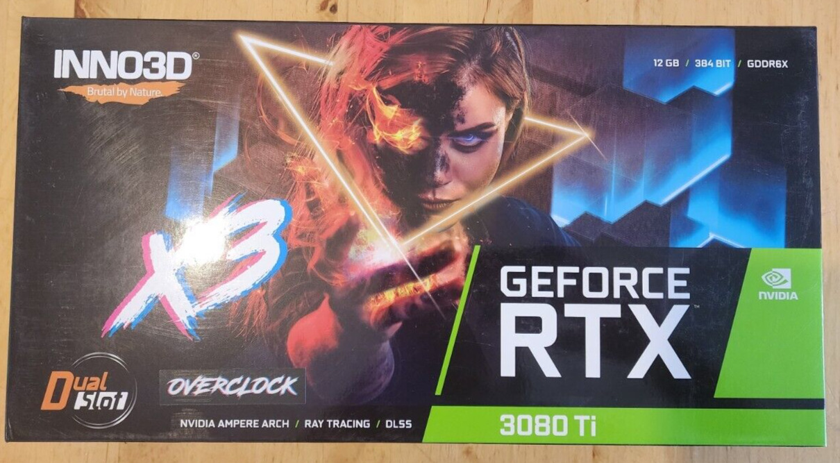 New | Factory Sealed | Inno3D Nvidia GeForce RTX 3080 Ti X3 OC LHR GPU