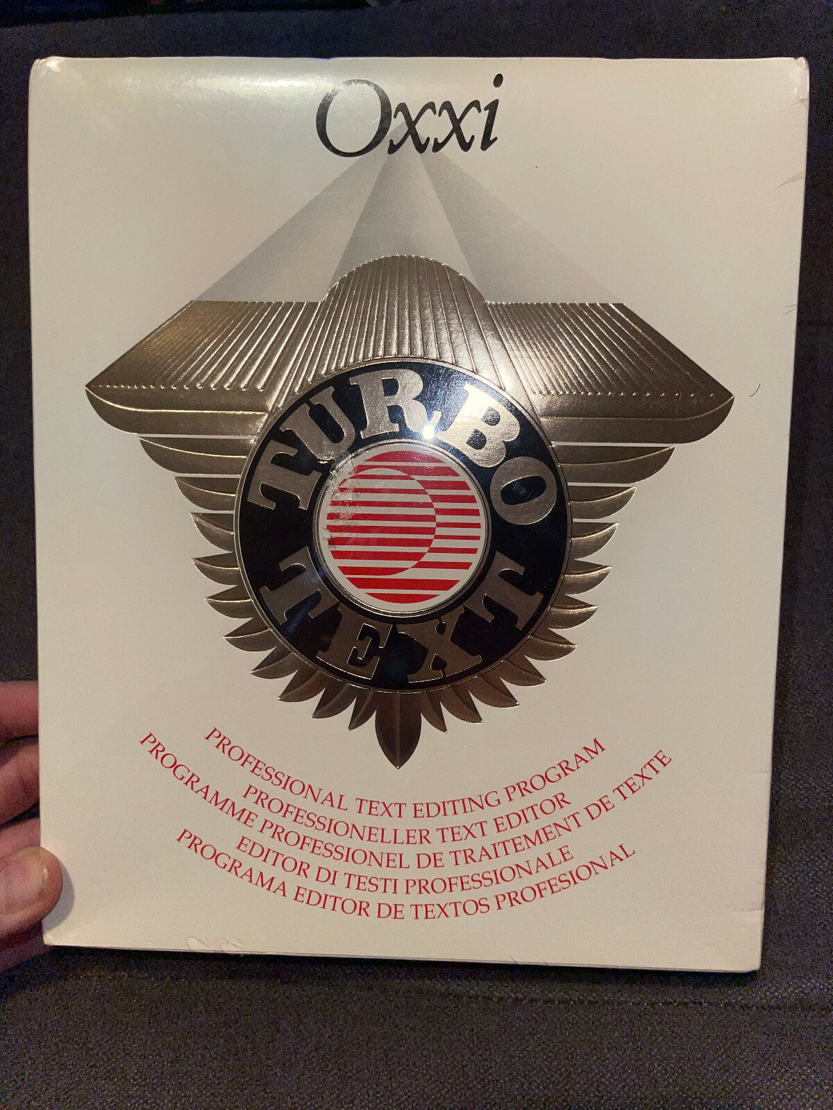 SUPER RARE OXXI TURBO TEXT FOR THE COMMODORE AMIGA. NEW SEALED. VINTAGE