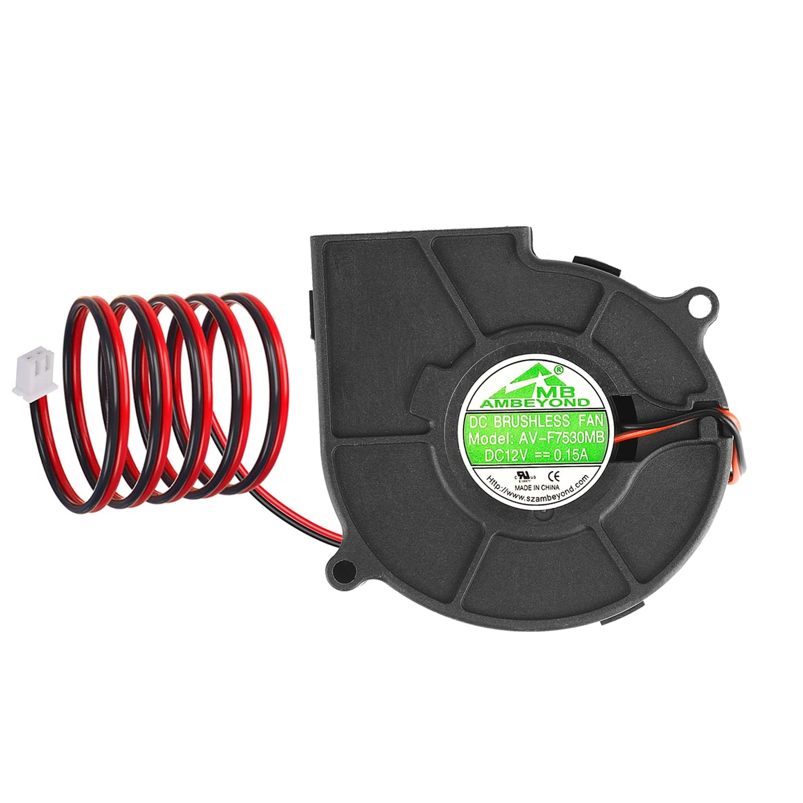 75mm x 30mm 7530 DC 12V Cooling Blower Fan, Dual Ball 75x75x30mm blower fan