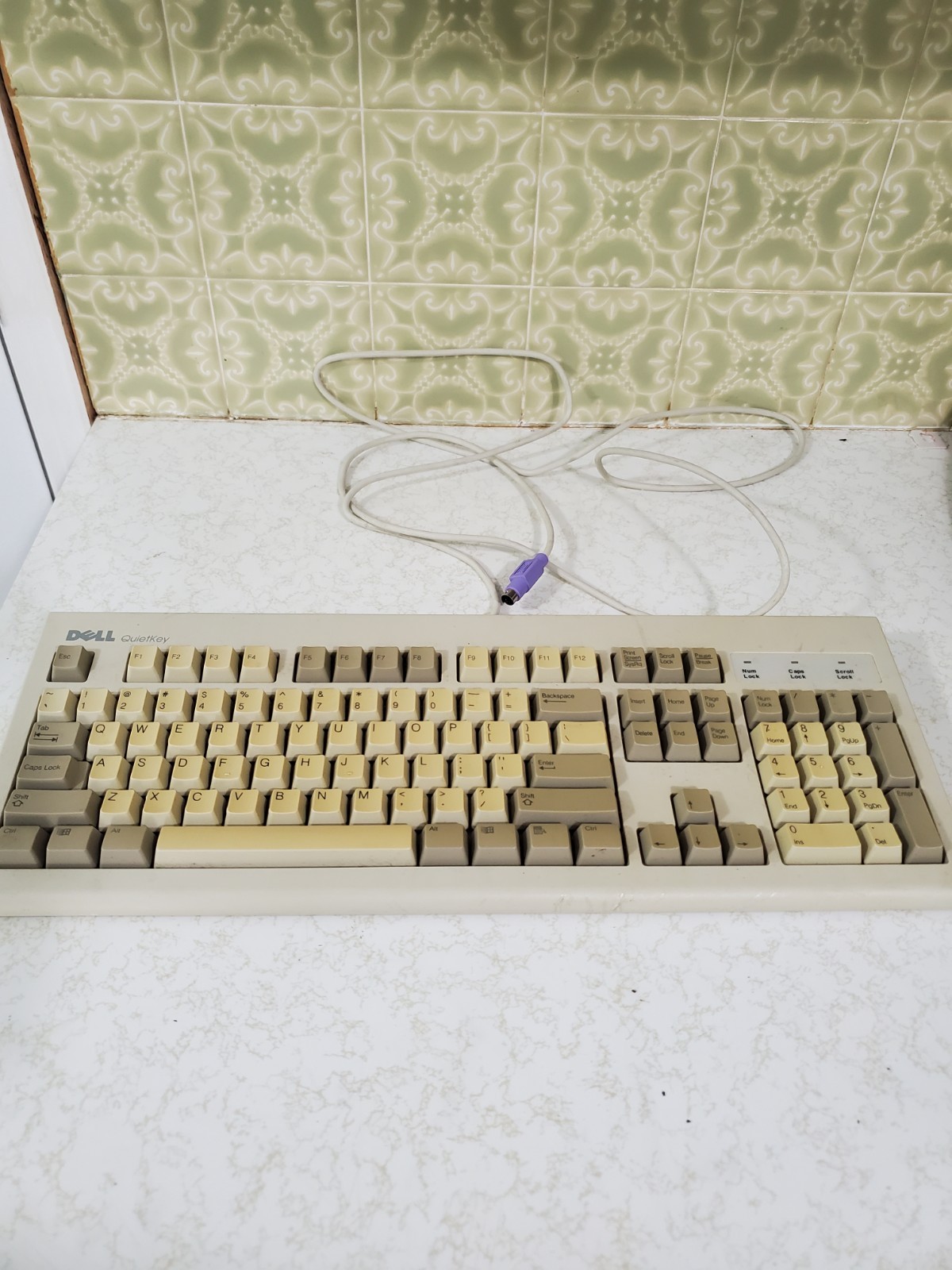 Vintage Dell Quietkey PS/2 Mechanical Keyboard Model RT7D5JTW Dell