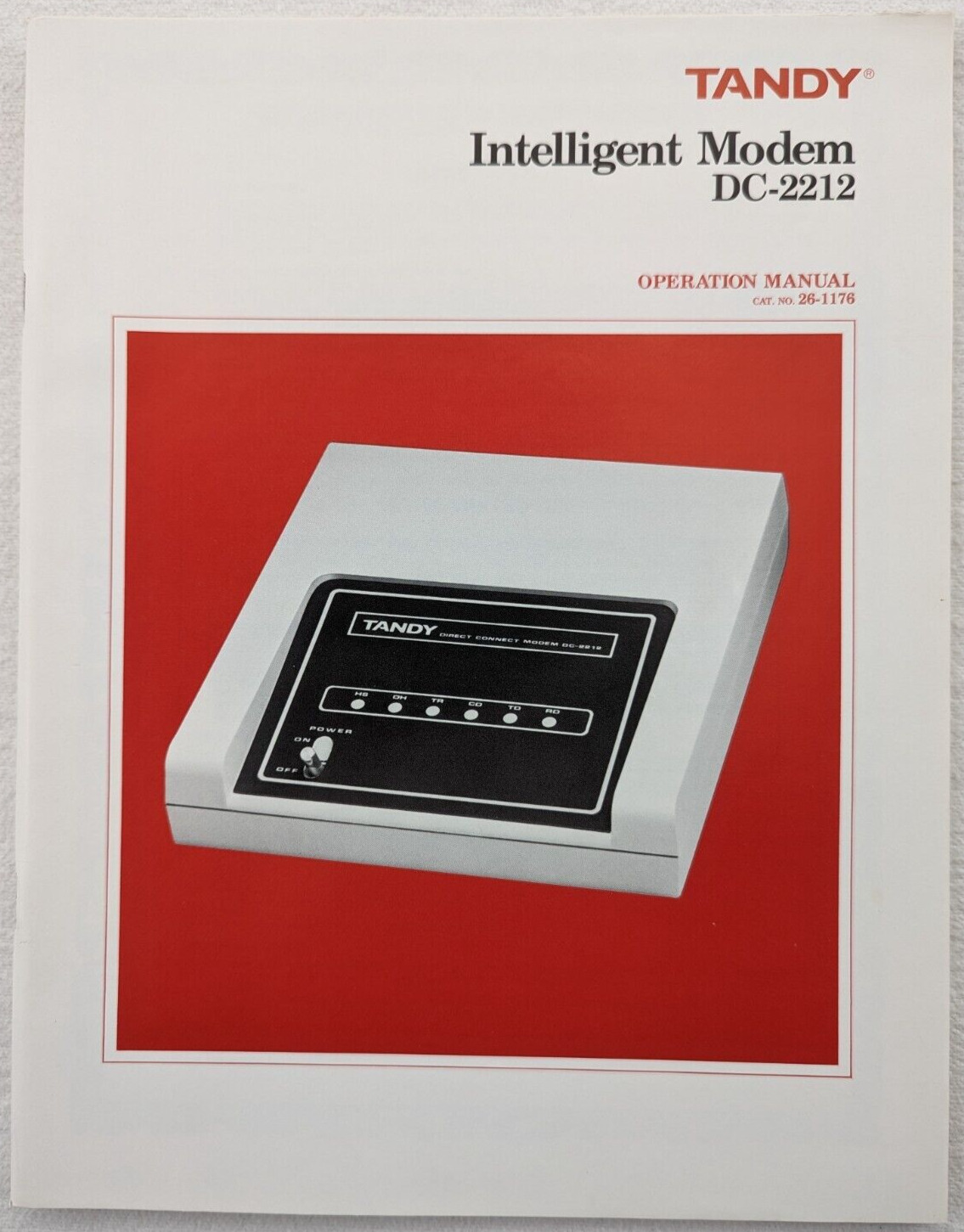Tandy Intelligent Modem Operation DC-2212 Manual Only 1984 Cat# 26-1176 Vintage