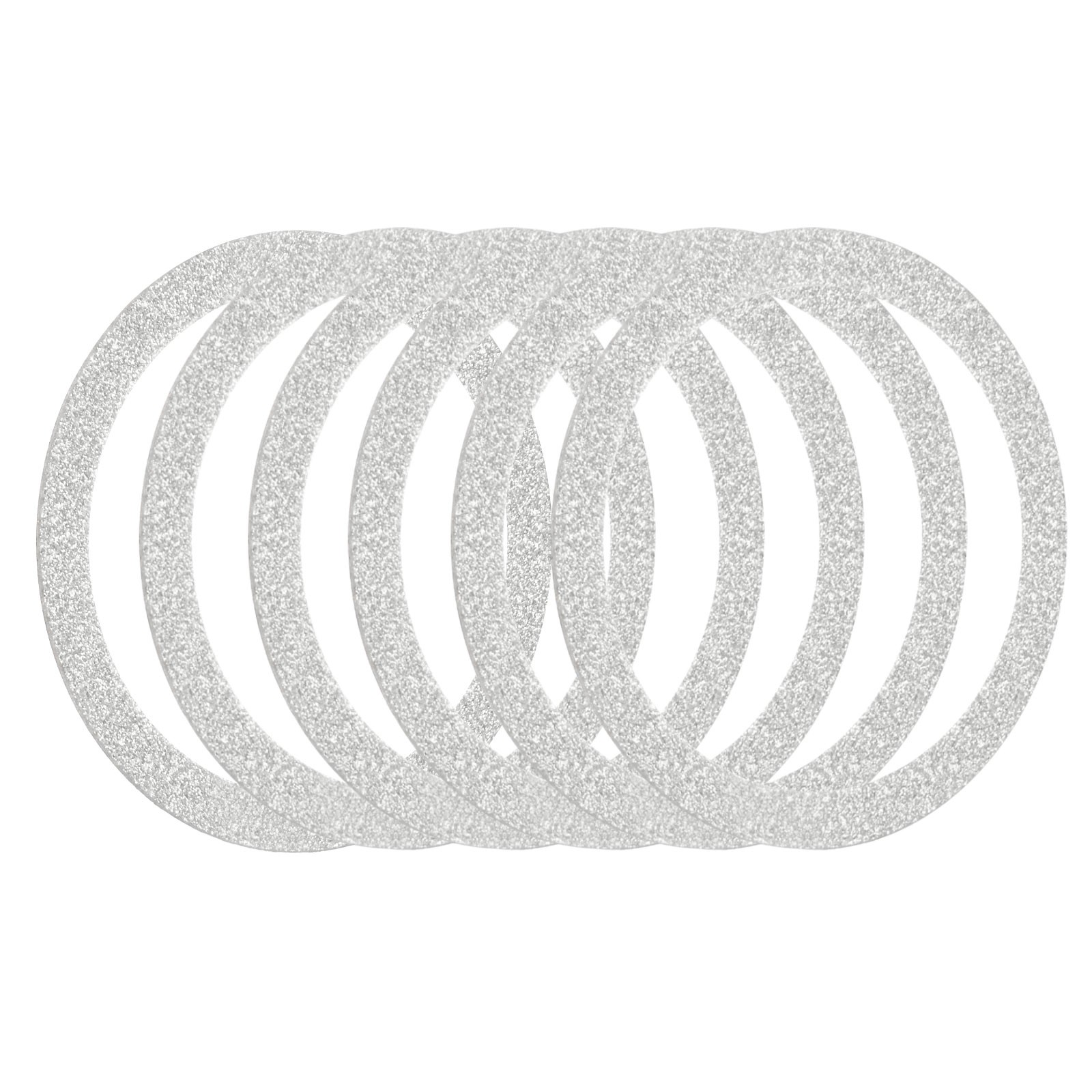 6Pcs Magnetic Adapter Ring, Magnetic Wireless Charger Conversion Kit, Silver