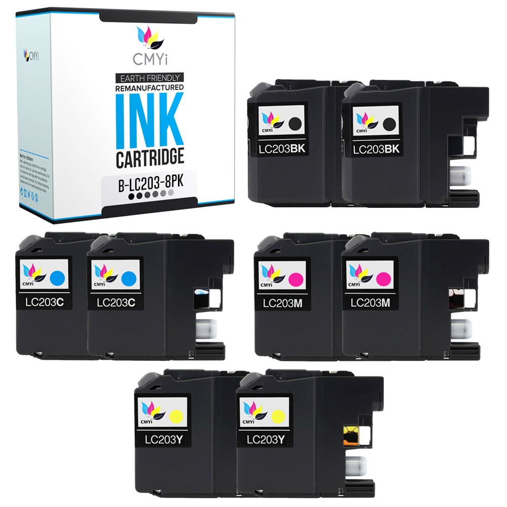 8PK Compatible LC203 XL Ink Cartridge fits Brother MFC-J460DW J480DW J485DW