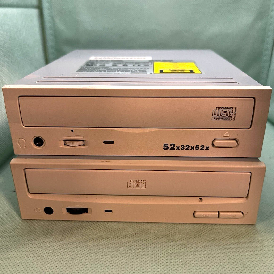 Vintage Beige IDE Optical Drive Lot Sony CD-ROM + Lite-On CD-RW 52x Tested Worki