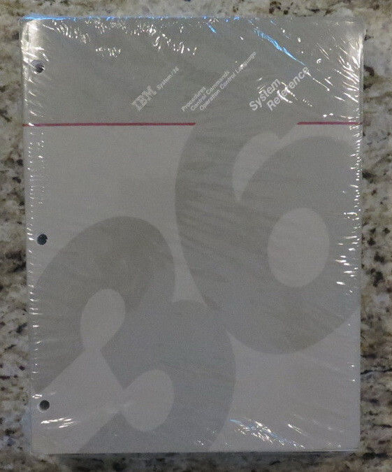 IBM System / 36 Procedures Control Commands OCL System Reference Mint Condition