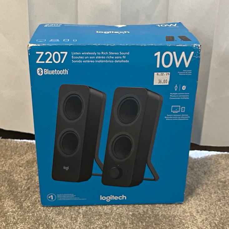 Logitech Z207 2.0 Channel Bluetooth Computer Speaker System 10W RMS Black