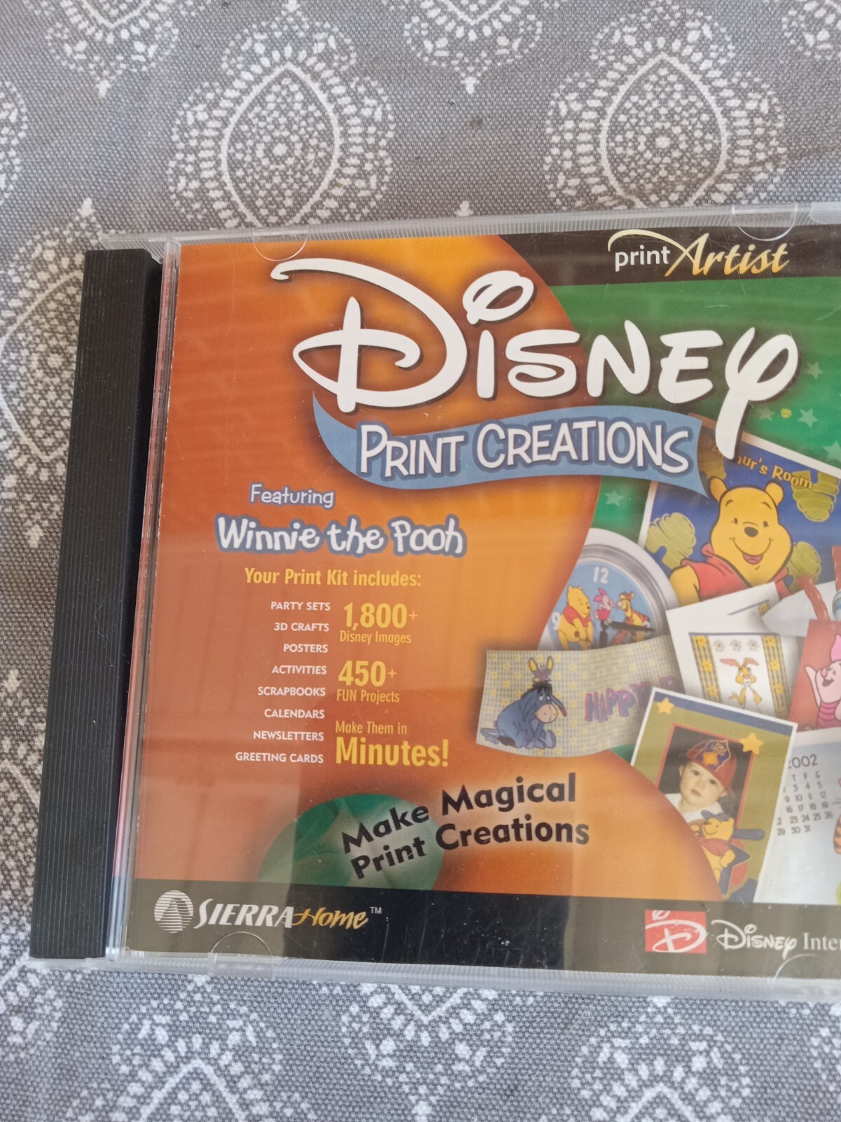 Disney Print Creations  PC CD-Rom Pre-owned print Artist Winnie-the-Pooh 