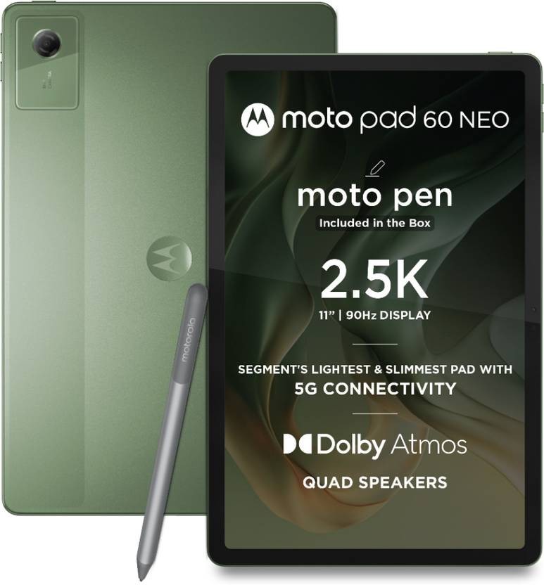 MOTOROLA Pad 60 Neo Green (8 GB RAM 128 GB ROM) 11 inch with Wi-Fi+5G Tablet .