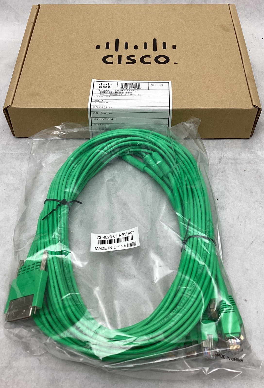 Cisco CAB-HD8-ASYNC 10’ High Density 8-port EIA-232 Cable 72-4023-01 REV A0