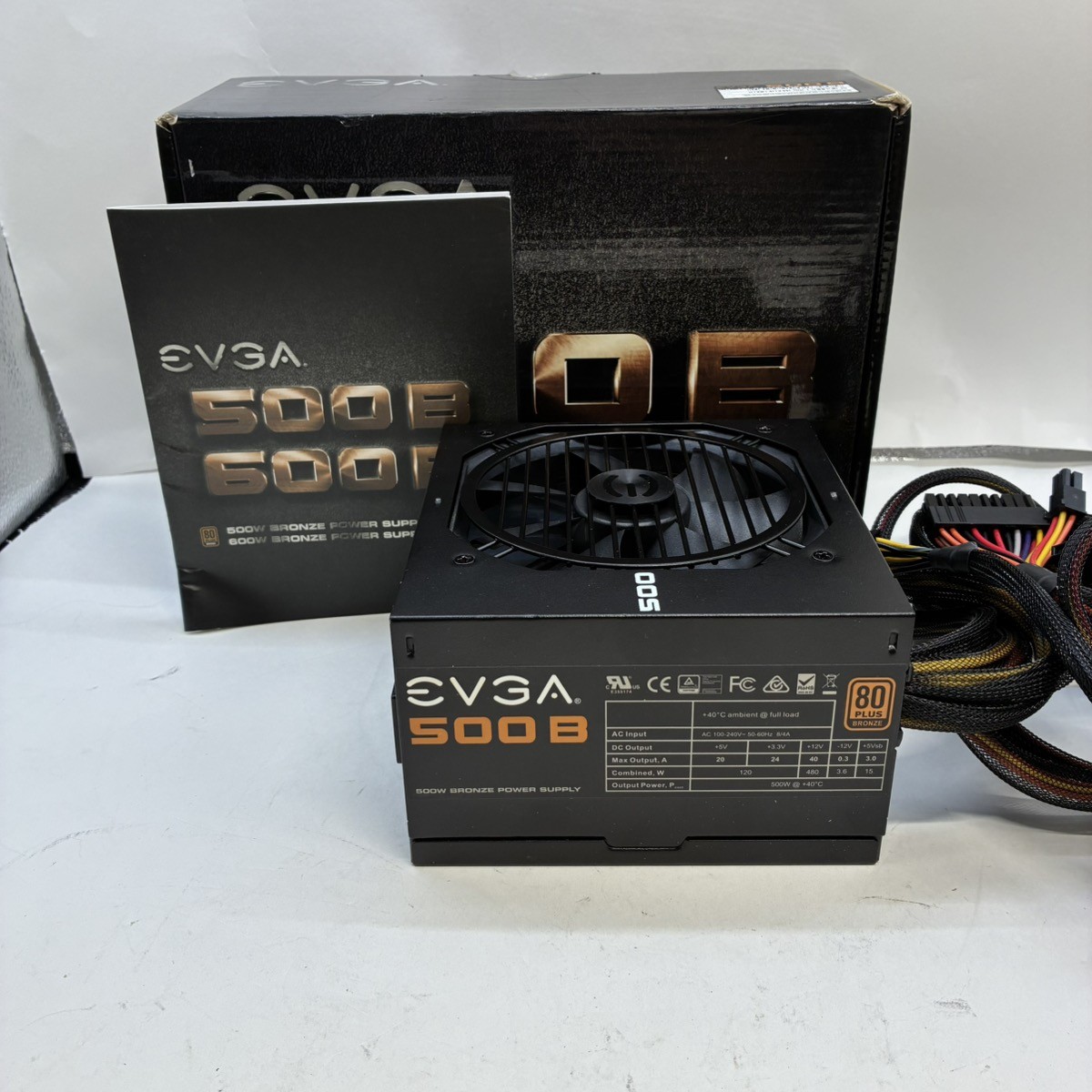 EVGA 500B 500W 80 PLUS Bronze Non-Modular ATX Power Supply Open Box (GO1070386)
