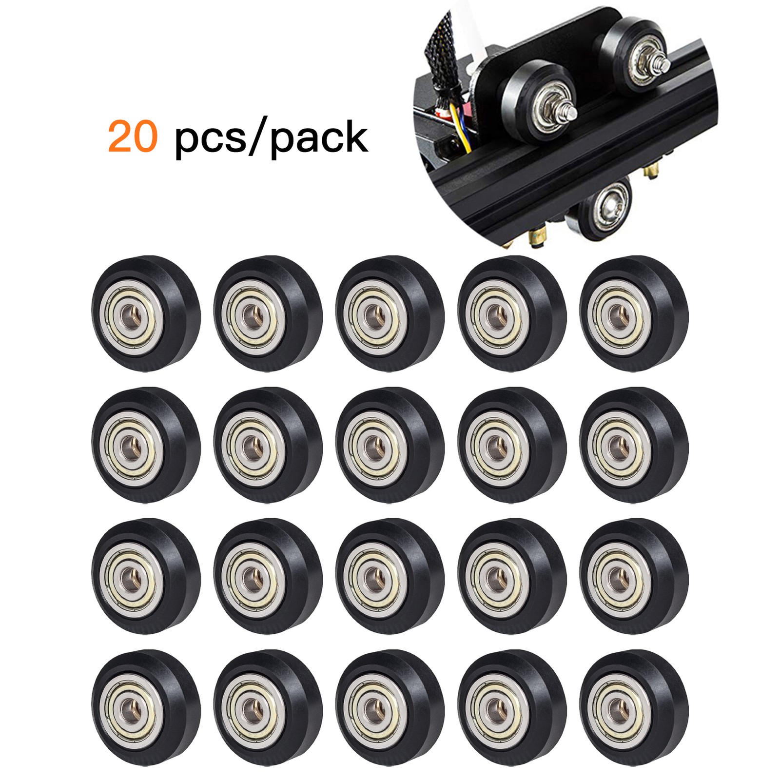 20pcs 3D Printer Parts POM Pulley Wheel 625zz Idler Pulley Gear Passive VCXO