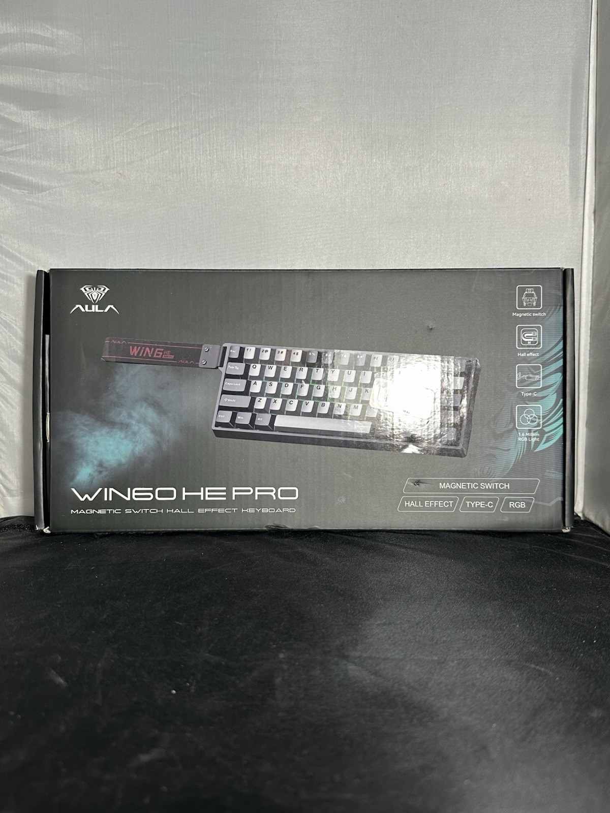 Open Box - AULA WIN60 HE PRO 60 Mechanical Gaming Keyboard Magnetic Switch Black