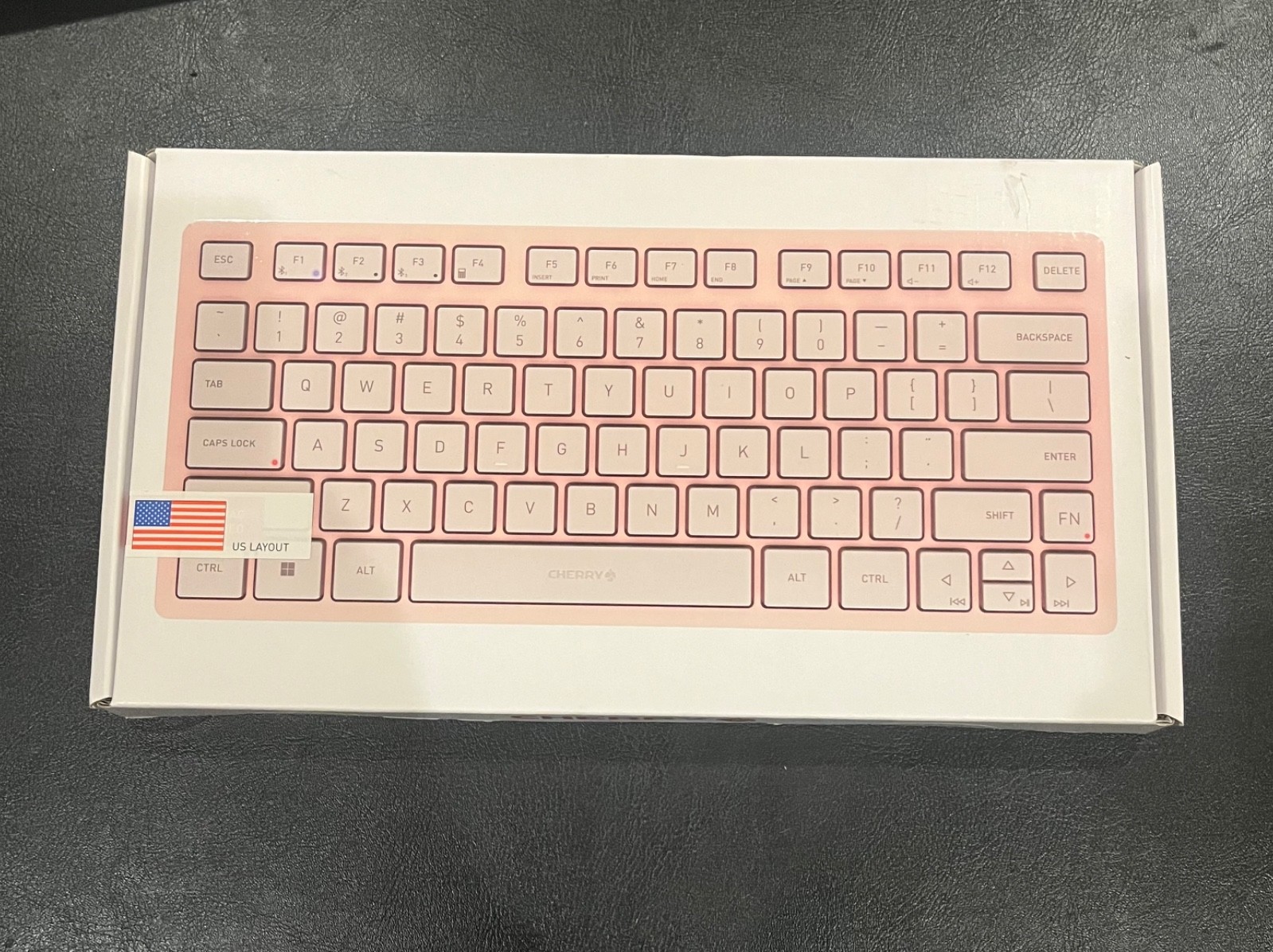 Cherry KW 7100 Mini Multi Device Compact Wireless Slim Keyboard Cherry Blossom