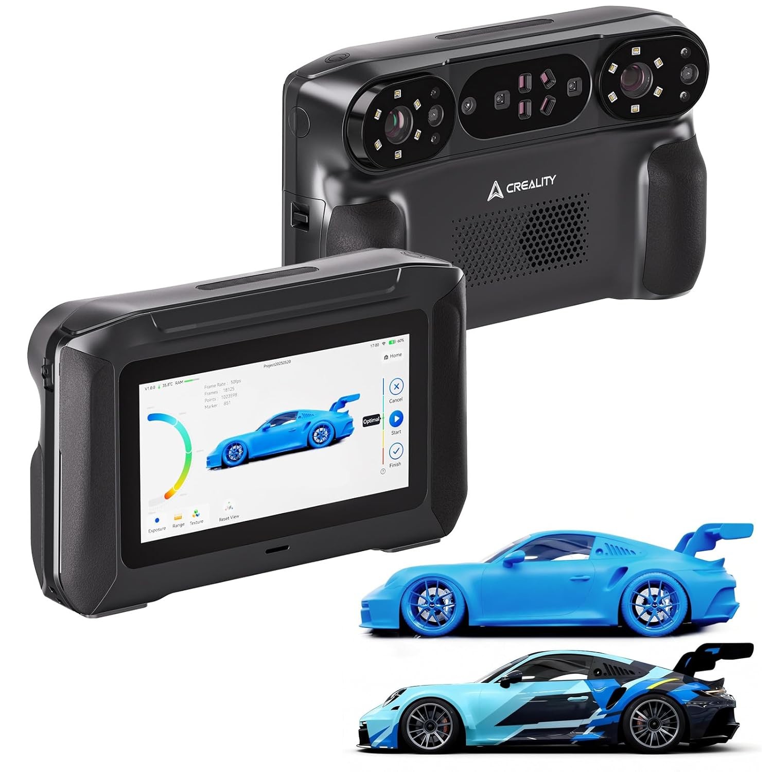 OPEN Creality Sermoon P1 Handheld 22+7+1 Blue Laser&Infrared Wireless 3D Scanner