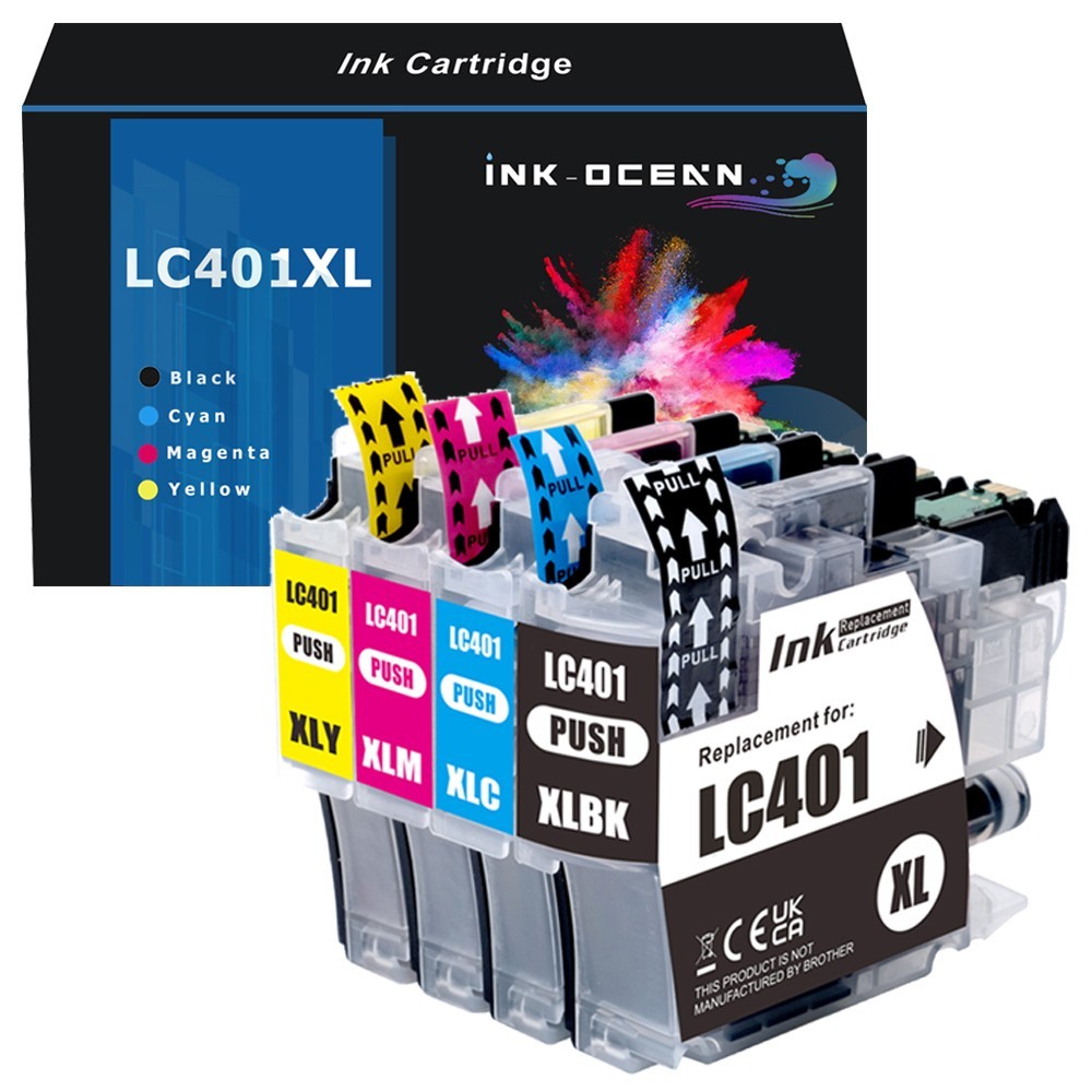 Ink Cartridges fits LC401 XL Brother MFC-J1010DW MFC-J1012DW MFC-J1170DW Printer