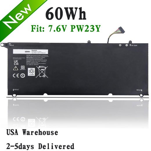 NEW PW23Y Battery For Dell XPS 13 9360 D1605G 0RNP72 0TP1GT 0PW23Y 60Wh