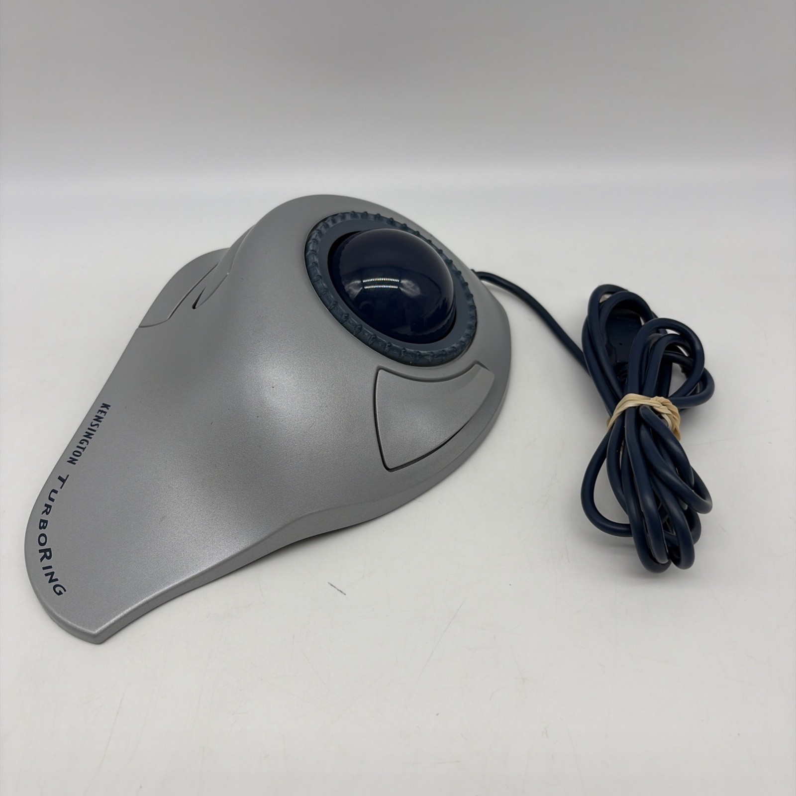 Kensington TurboRing 64660 USB Optical Trackball Mouse Silver Black Scroll Wheel