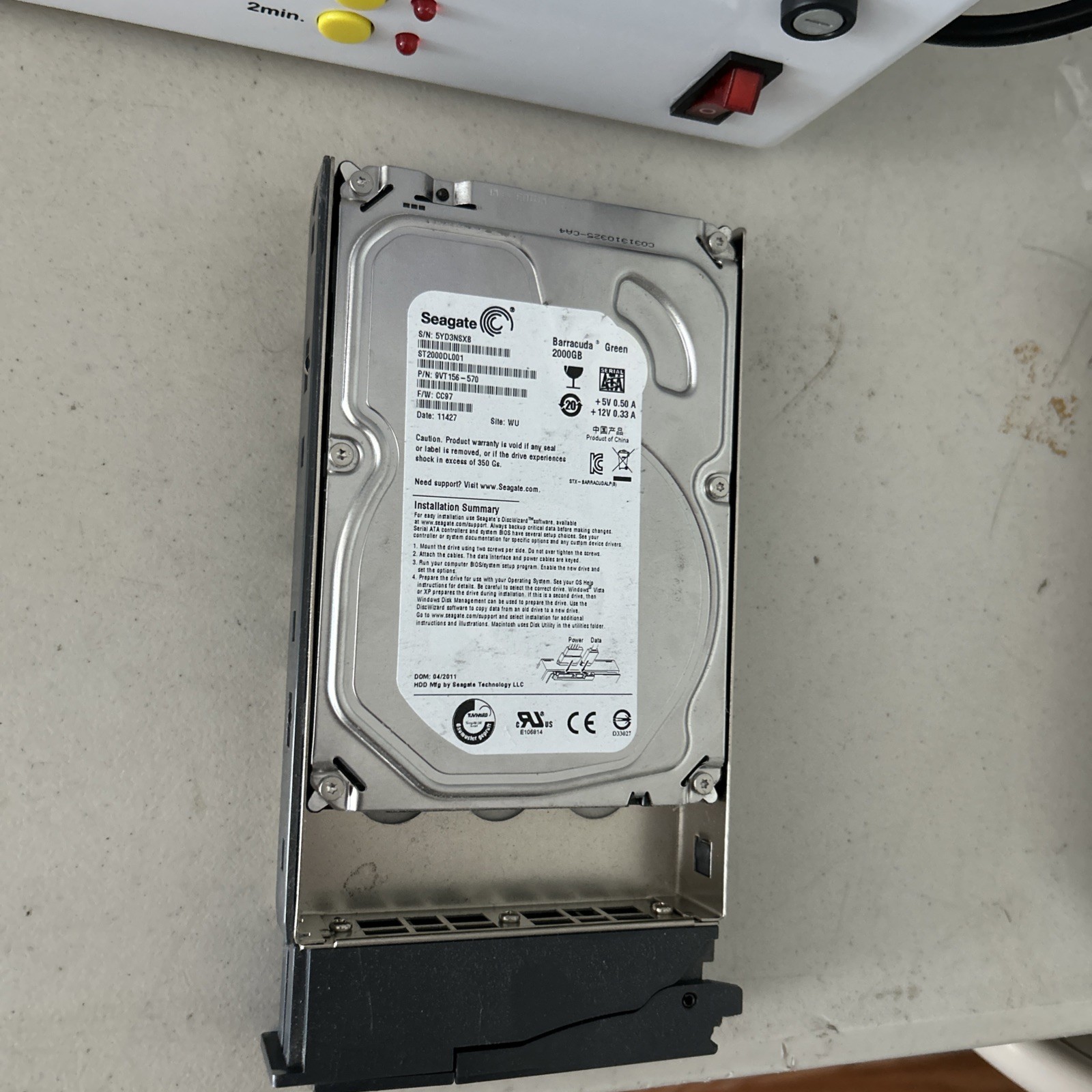 Seagate 2 TB LP Internal,5900 RPM,3.5" (ST2000DL001) SATA Hard Drive Green