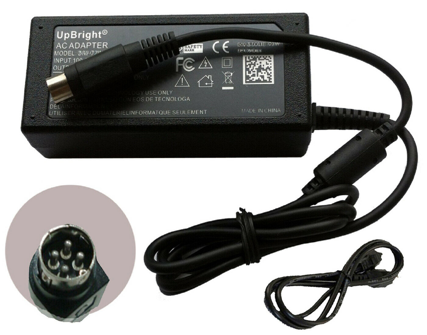 4 Pin AC/DC Adapter For Netgear ReadyNAS 314 RND-4C RN31400 RND-4R Power Supply