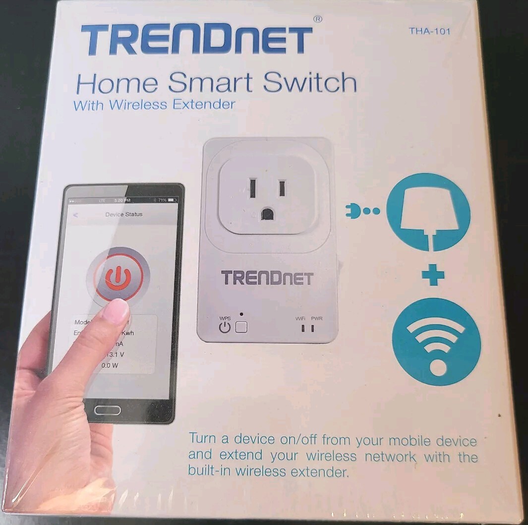 TRENDnet THA-101 Home Smart Switch with N300 Wireless Extender *NEW*