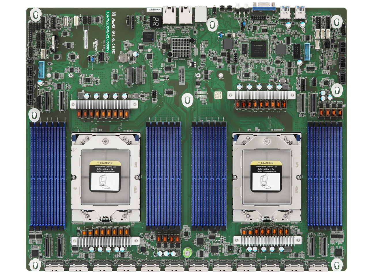 ASRock Rack Server Motherboard TURIN2D24G-2L+/500W Proprietary Dual Socket SP5 (