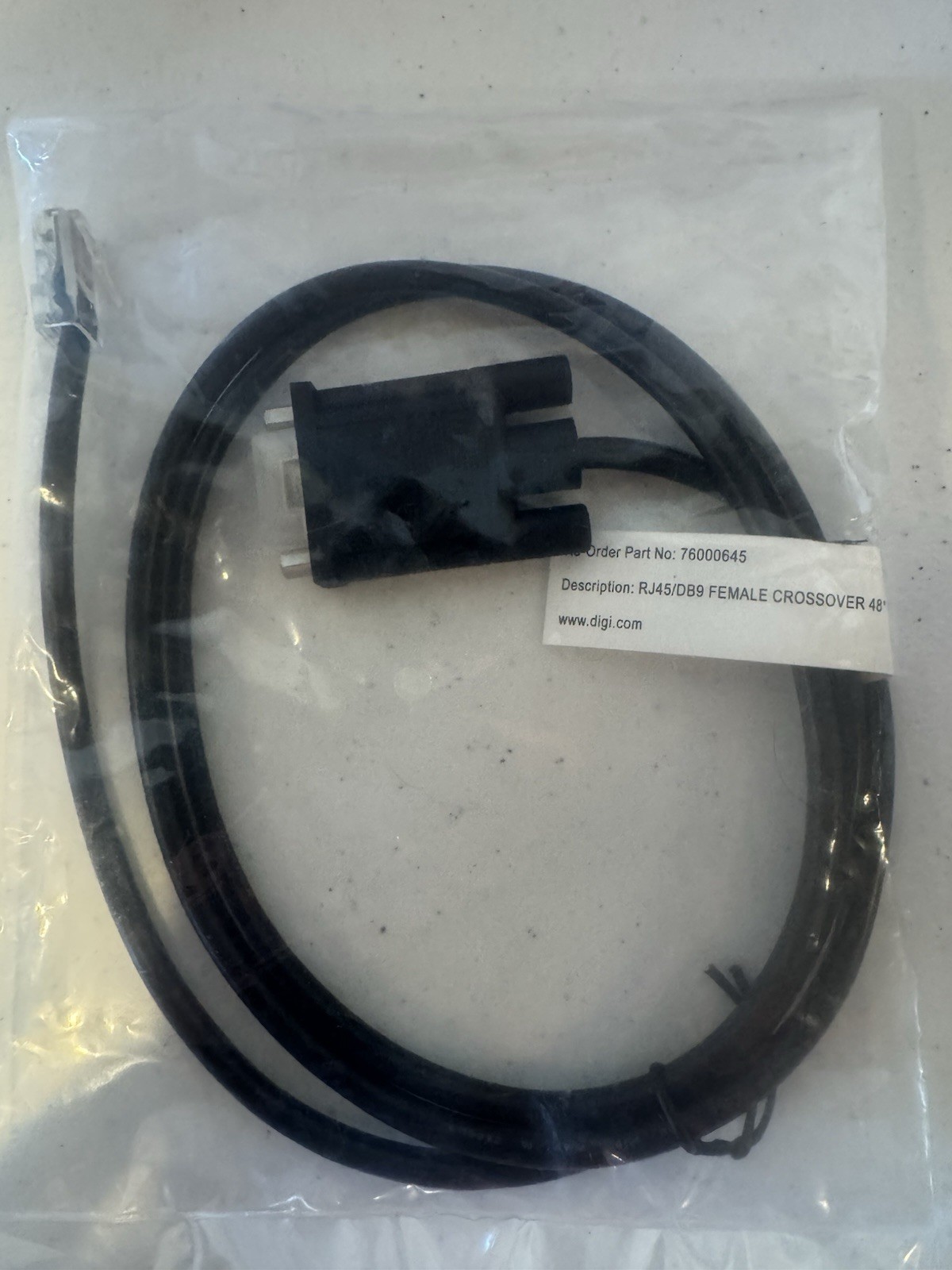 Digi RJ45/DB9 Female Crossover 48" - 76000645 – Genuine