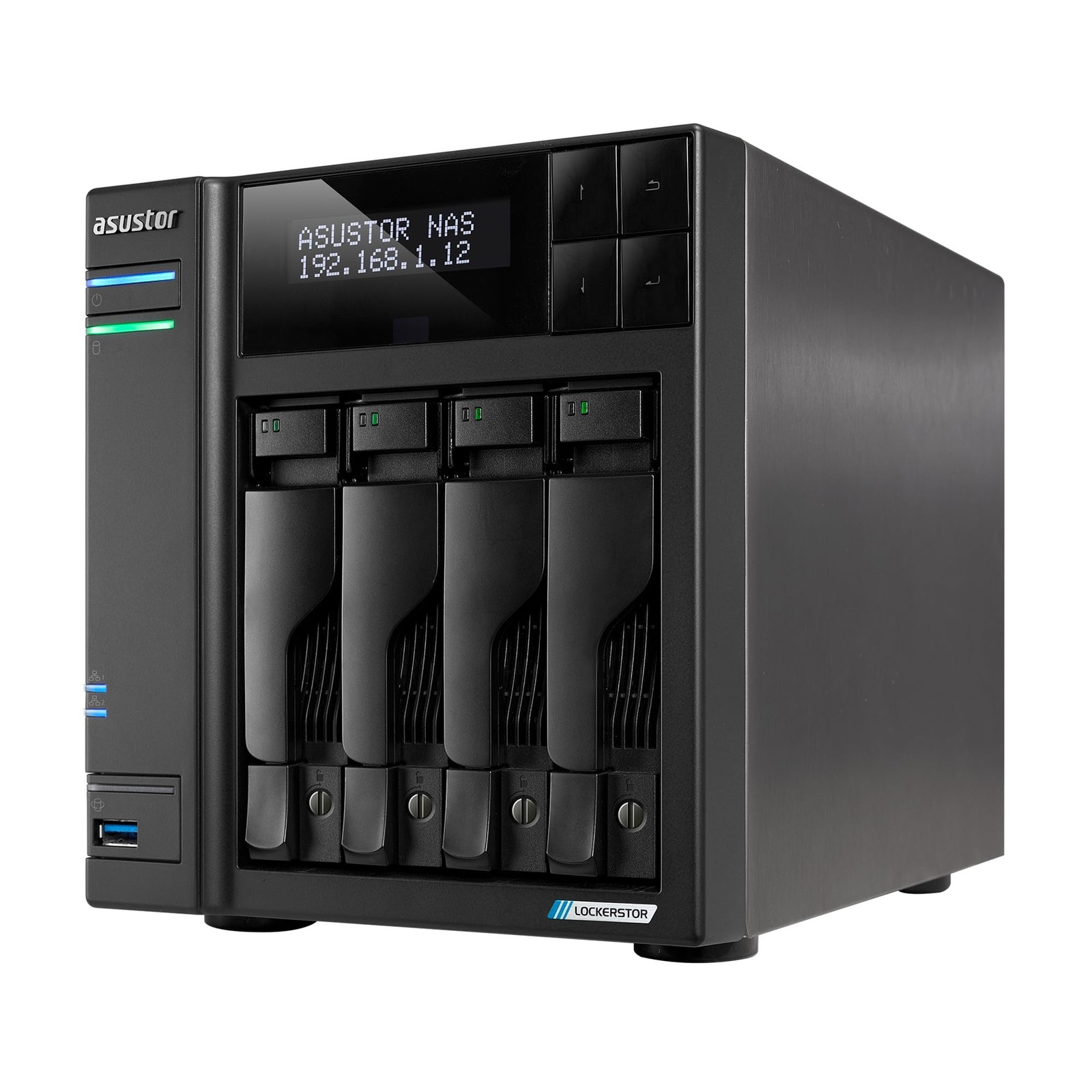 Asustor Lockerstor 4 Gen2+ AS6704T v2 4 Bay NAS Storage, Intel Quad-Core 2.0G...
